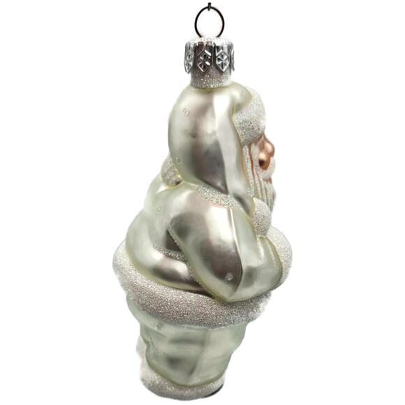 Patricia Breen Ho Ho Ho Santa Claus Pearl Glittered Dots Christmas Tree Ornament - Picture 6 of 12